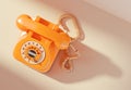 Orange Vintage Phone 