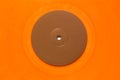 Orange vinyl music record Royalty Free Stock Photo
