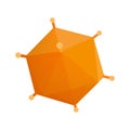 Orange virus isometric 3d icon