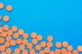 Orange vitamin pills Royalty Free Stock Photo