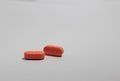 Orange vitamin pills Royalty Free Stock Photo