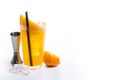 Orange vodka cocktail isolated on white background Royalty Free Stock Photo