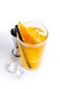 Orange vodka cocktail isolated on white background Royalty Free Stock Photo