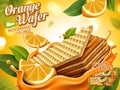 Orange wafer ads Royalty Free Stock Photo