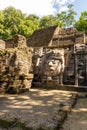 Mayan Mask temple at Lamanai in Northern Belize Royalty Free Stock Photo