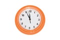 Orange wall clock