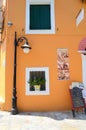 Orange wall,Fiskardo,Kefalonia,Greece