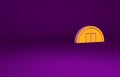 Orange Warehouse icon isolated on purple background. Minimalism concept. 3d illustration 3D render