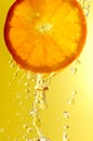 Orange and water droplets