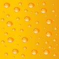 Orange water drops bubbles Royalty Free Stock Photo