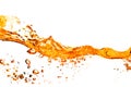 Orange water splash isolated