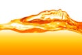 Orange water splash isolated Royalty Free Stock Photo