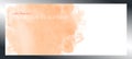 Orange Watercolor. Banner with free space for your graphics, subtitles. Royalty Free Stock Photo