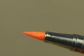 Orange watercolor marker painting tool tip