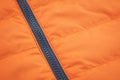 Orange waterproof textile with ziplock background Royalty Free Stock Photo