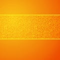 Orange wave horizontal ornamental background. Royalty Free Stock Photo