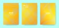 Orange Wave Shapes. Yellow Abstract Cover. Royalty Free Stock Photo