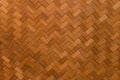 Orange weaved bamboo pattern. Background texture Royalty Free Stock Photo