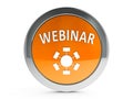 Orange webinar icon with highlight Royalty Free Stock Photo