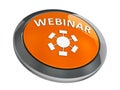 Orange webinar icon isometry Royalty Free Stock Photo