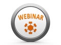 Orange webinar icon Royalty Free Stock Photo