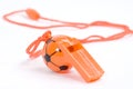 Orange whistle Royalty Free Stock Photo