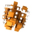 Orange and white abstract structure Royalty Free Stock Photo