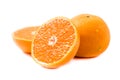 Orange on white background