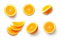 Orange on White Background