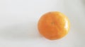 An orange on white background