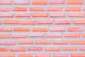 Orange and white brick wall texture background. Brickwork and stonework flooring interior rock old pattern clean concrete grid Royalty Free Stock Photo