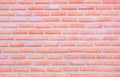 Orange and white brick wall texture background. Brickwork and stonework flooring interior rock old pattern clean concrete grid Royalty Free Stock Photo