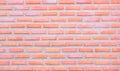 Orange and white brick wall texture background. Brickwork and stonework flooring interior rock old pattern clean concrete grid Royalty Free Stock Photo