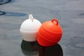 Orange And White Buoys Royalty Free Stock Photo