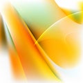 Orange White and Green Flow Curves Background Royalty Free Stock Photo