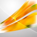 Orange White and Green Flowing Curves Background