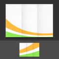 orange white and green trifold template