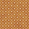 Orange and White Maltese Cross Symbol Tile Pattern Repeat Backgr