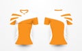 Orange and white pattern sport football kits, jersey, t-shirt design template