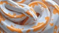 Orange and White Python Snake Coiled Beautifully Royalty Free Stock Photo