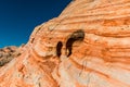 Orange and White Striped Arches In The Slick Rock Near Kaolin Wash