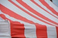 Orange and white striped tent in Mount Angel, Oregon