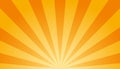 Orange And White Sunburst Background - Vector Illustration Royalty Free Stock Photo