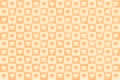 Orange white yellow checkered background with hearts. Checkered texture.