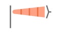 Orange Wind Sock Aviation Weather Vector Graphic, vector design Generative AI Royalty Free Stock Photo