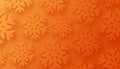 Orange winter poster with snowflakes for seasonal, Christmas and