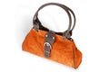 Orange woman purse (hand-bag) Royalty Free Stock Photo