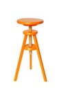 Orange Wood Stool Royalty Free Stock Photo