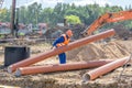 Worker at the construction site