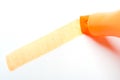 Orange writing textmarker closeup Royalty Free Stock Photo